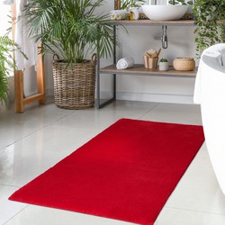 Tapijtenloods Paradise Badmat Hoogpolig Anti-Slip Rood- 67x110 CM