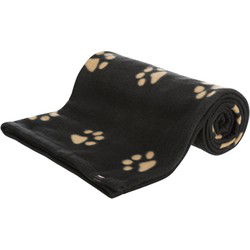TRIXIE BARNEY FLEECE HONDENDEKEN ZWART ASS 150X100CM