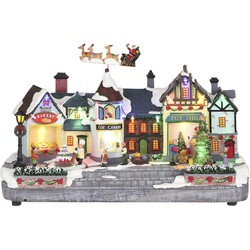 Luville Winkelcentrum Kerstdorp - 40.5x16.5x27 cm - Meerkleurig