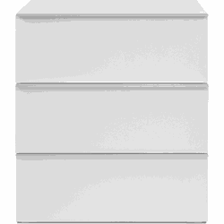 Opbergmeubel met 3 lades, wit, 76 cm  ORSA