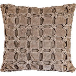 PTMD Sierkussen Nasim L - 60x60x10 cm - Katoen - Creme