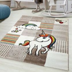 Kids Eenhoorn Beige vloerkleed - - 80 X 150 CM