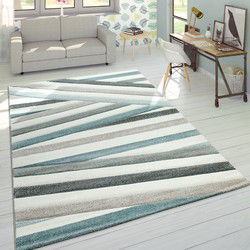 Laagpolig Vloerkleed Lareva - Gestreept Design - Creme / Multi - 80x300 cm