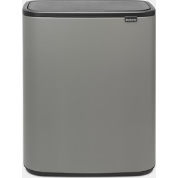 Bo Touch Bin, met 1 binnenemmer, 60 liter - Mineral Concrete Grey