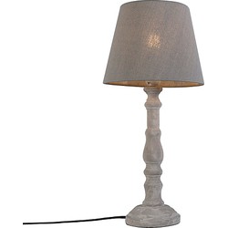 Qazqa Pedro 2 Tafellamp 50 cm - Grijs