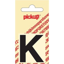 Plakletter Helvetica 40 mm Sticker zwarte lettter k - Pickup