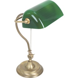 Klassieke bankierslamp Mexlite Belana Brons