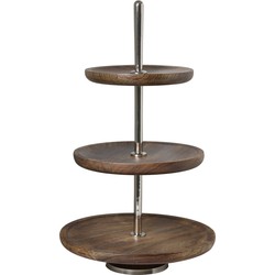 Etagere TERAMO - Hout Gebrand - 3-Laags