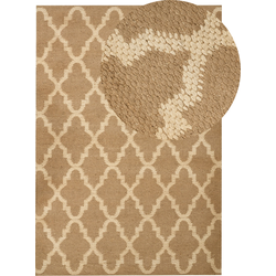 Beliani MERMER - Gevlochten-Beige-Jute