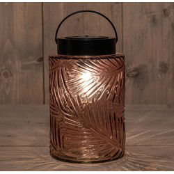 Solar Glazen Lamp Retro Roze