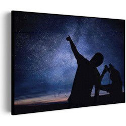 Muurwerken Akoestisch Schilderij - Blije ster - Geluidsdempend Wandpaneel - Wanddecoratie - Geluidsisolatie - PRO (AW 0.90) L (100x72)
