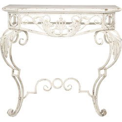 Clayre & Eef Sidetable Wit IJzer