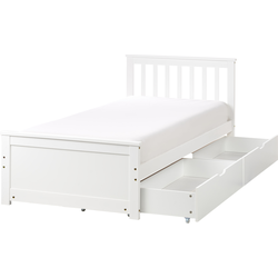 OLENDON - Bed met 2 lades - Wit - 90 x 200 cm - Dennenhout
