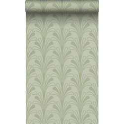 Origin Wallcoverings behang art deco motief vergrijsd groen - 50 x 900 cm - 347970