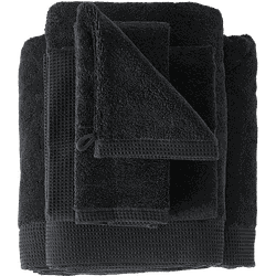 Handdoeken zwart 70x40cm - set van 2 sporthanddoeken