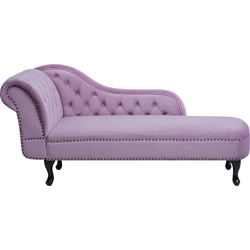 NIMES - Chaise longue - Lichtviolet - Linkerzijde - Fluweel