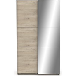 Kast met 2 schuifdeuren en spiegel Ghost - L116,5 cm