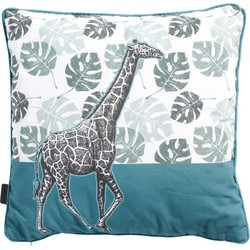 Madison - Sierkussen Giraffe Sea Blue - 50x50 - Blauw