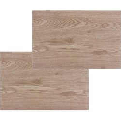 Set van 4x stuks placemats hout print dennen PVC 45 x 30 cm - Placemats