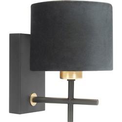 HighLight wandlamp Torcia excl. kap - zwart / goud