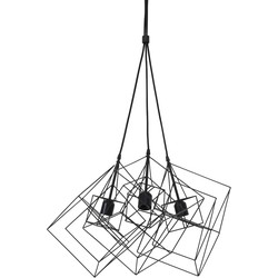 Light & Living - Hanglamp Kubinka - 25x25x26 - Zwart