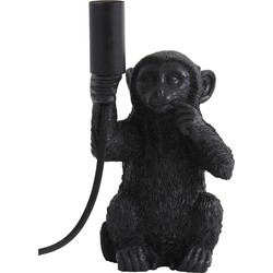 Tafellamp Monkey - Zwart - 13x12,5x23,5cm