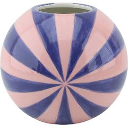 Vase -  Flower Vase Swirl  - Pink/Blue - 15x15x15cm