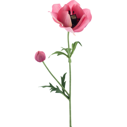 Anemone spray Mina pink 63 cm kunstbloem - Nova Nature