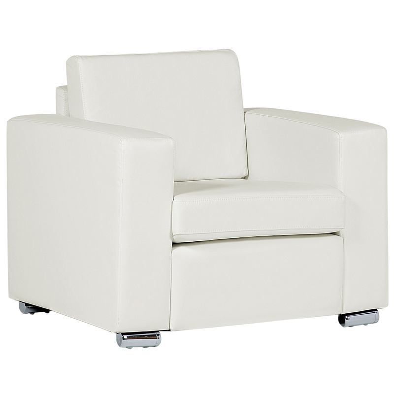 HELSINKI - Fauteuil - Wit - Leer - 