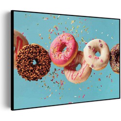 Muurwerken Akoestisch Schilderij - Donuts - Geluidsdempend Wandpaneel - Wanddecoratie - Geluidsisolatie - BASIC (AW 0.65) XL (120x86)