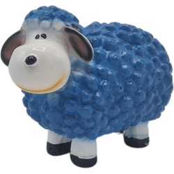 Tuinbeeld Schaap 15cm Blauw