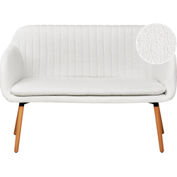 Beliani TABY - Tweezitsbank-Wit-Bouclé