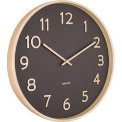 Wall Clock Pure Wood Grain Medium