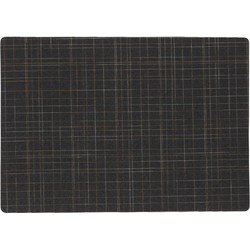 Stevige luxe Tafel placemats Liso zwart 30 x 43 cm - Placemats