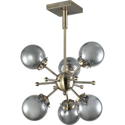 PTMD Bradley bronskleurige hanglamp maat in cm: 61 x 36 x 79 - Goud