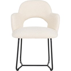 MUST Living Arm chair Vista,81x60x59 cm, bouclé natural