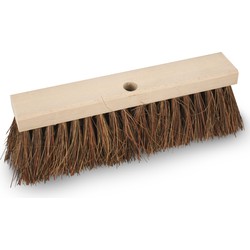 Brumag Bezem kop - Piassava - extra sterk - FSC hout - bruin - 40 cm - Bezem