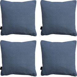 Madison -  Sierkussen Panama safier blue - Ca. 45x45 cm - Set van 4