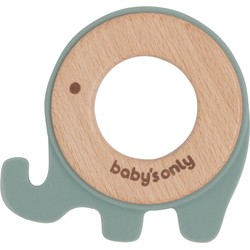 Baby's Only Houten baby bijtring - Bijtspeeltje olifant - Stonegreen