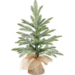 Black Box Trees Brewer Kunstkerstboom in Jute - H45 x Ø36 cm - Frosted Green