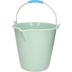 Plasticforte Emmer met schenktuit - 12L - groen - schoonmaakemmer - Emmers