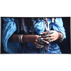 PTMD Melani Glass Art wall picture woman hand