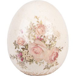 Clayre & Eef Decoratie Ei Beige Keramiek