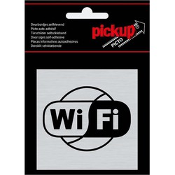 Route Alu Picto 80 x 80 mm Sticker wifi - Pickup