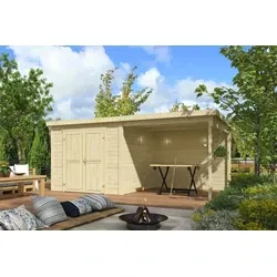 Outdoor Life blokhut Lars met overkapping, 500 x 250 cm