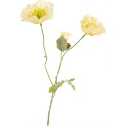 Greenmoods Kunstbloem Poppy - Papaver rhoeas - Nep plant - 1 Stuk - 73cm - Crème -