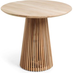 Kave Home - Jeanette ronde tafel van massief teakhout, Ø 90 cm