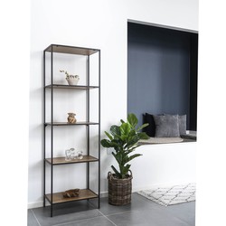 Wandkast Metaal Naturel - Melamine - 36x51x170cm - Kast Vita