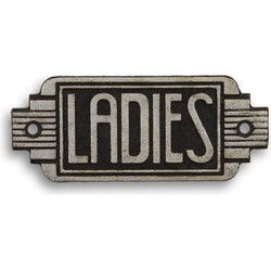 Gietijzeren art deco uithangbord "dames"