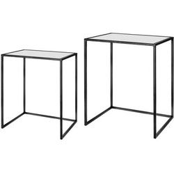 Riverdale Bijzettafel Amaro zwart Set van 2 60 cm